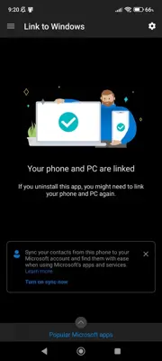 Link to Windows android App screenshot 2